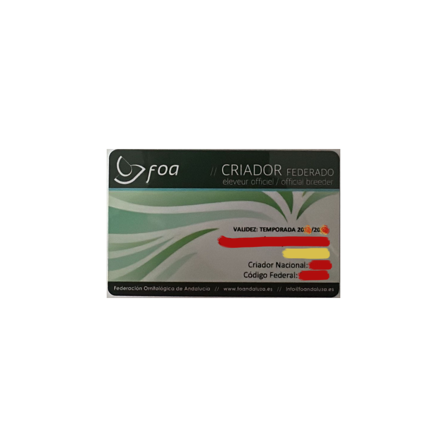 2025 – Carnet de Criador FOA